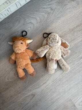 Scentsy buddy clips Hamish Highland Cow and Bailey Bunny
